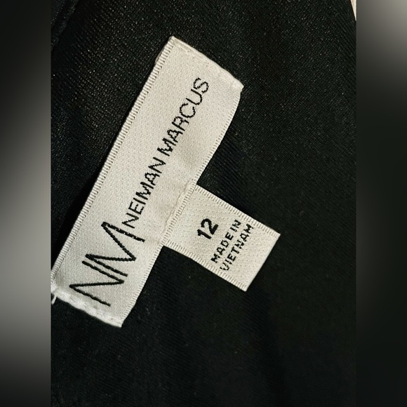 Neiman Marcus Women’s Black Floral Evening Cocktail Dress  US 12 A line - Picture 3 of 10